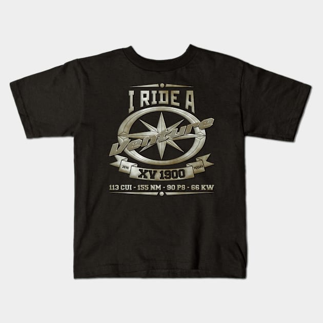 I Ride A Venture XV 1900 Kids T-Shirt by Wile Beck